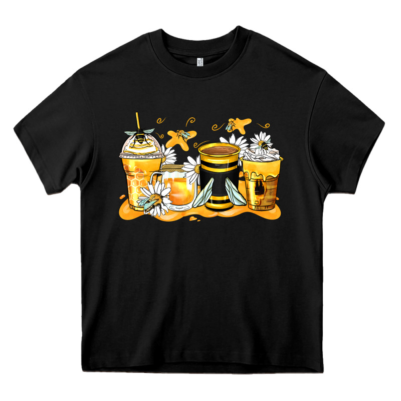 Bumble Bee Coffee Cups Heavy Core Tee by Zillion Design Studio | Teevron
