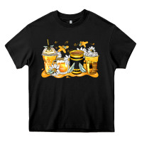 Black bumble bee coffee cups Heavy Core Tee - Zillion Design Studio