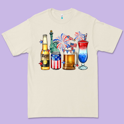 4th Of July American Drinks Premium Tee Designed By Neo Western