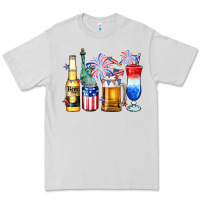 Dove Grey 4th of July American drinks Premium Tee - Neo Western