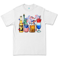 White 4th of July American drinks Premium Tee - Neo Western