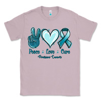 Lilac Peace Love Cure Ovarian Cancer Classic Tee - Jasminsmagicworld