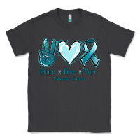 Smoke Peace Love Cure Ovarian Cancer Classic Tee - Jasminsmagicworld