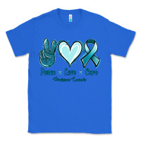 True Royal Peace Love Cure Ovarian Cancer Classic Tee - Jasminsmagicworld