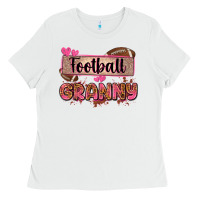 White football granny with leopard Ladies Tee - Zillion Design Studio