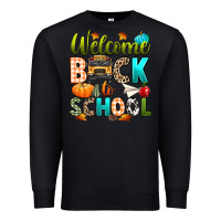 Black welcome back to school fall Premium Sweatshirt - texasbilliewilder