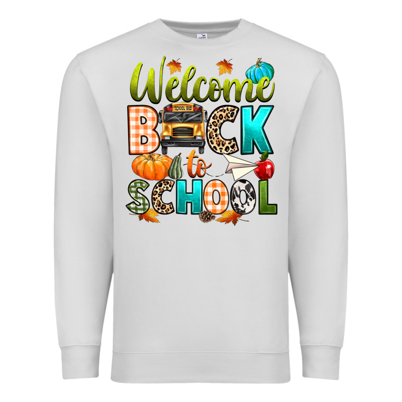 Welcome Back To School Fall Premium Sweatshirt by texasbilliewilder | Teevron