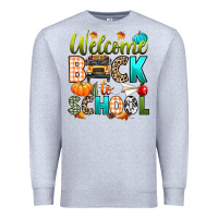 Heather Grey welcome back to school fall Premium Sweatshirt - texasbilliewilder