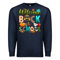Navy welcome back to school fall Premium Sweatshirt - texasbilliewilder
