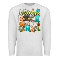 Oatmeal Heather welcome back to school fall Premium Sweatshirt - texasbilliewilder