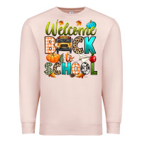 Pale Pink welcome back to school fall Premium Sweatshirt - texasbilliewilder