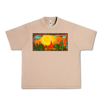 Burro western  sunset cactus leopard serape   license plate template Urban Heavy Tee - BarkalooDesign