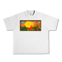 Lunar Rock western  sunset cactus leopard serape   license plate template Urban Heavy Tee - BarkalooDesign