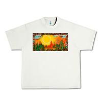 Pistachio western  sunset cactus leopard serape   license plate template Urban Heavy Tee - BarkalooDesign