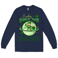Navy lucky world tour st. patrick's day Long Sleeve Tee - MaliasSmallBusiness