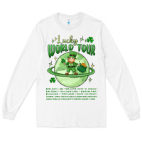 White lucky world tour st. patrick's day Long Sleeve Tee - MaliasSmallBusiness