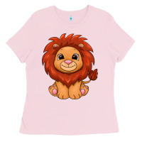 Bubblegum Pink lion Ladies Tee - texasbilliewilder