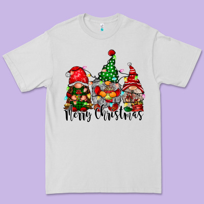 Merry Christmas Gnomes Premium Tee Designed By Cowhidedigitalart