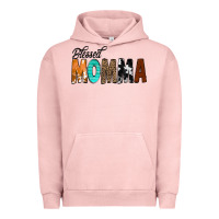 Pigment Salmon Blessed Momma Urban Hoodie - CowCowDesign