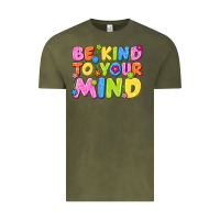 Vintage Olive be kind to your mind Vintage Tee - NancyCooperArtShop