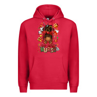 Cardinal one merry nurse afro messy bun Premium Hoodie - texasbilliewilder