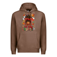 Chestnut one merry nurse afro messy bun Premium Hoodie - texasbilliewilder