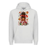 Dove Grey one merry nurse afro messy bun Premium Hoodie - texasbilliewilder