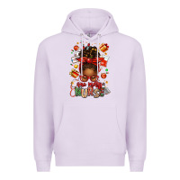 One Merry Nurse Afro Messy Bun Premium Hoodie | Teevron