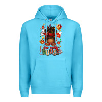 Ocean Blue one merry nurse afro messy bun Premium Hoodie - texasbilliewilder