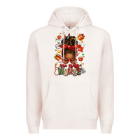 Pale Pink one merry nurse afro messy bun Premium Hoodie - texasbilliewilder