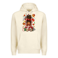 Sandshell one merry nurse afro messy bun Premium Hoodie - texasbilliewilder