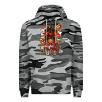 Slate Camo one merry nurse afro messy bun Premium Hoodie - texasbilliewilder