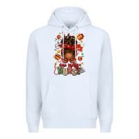 White one merry nurse afro messy bun Premium Hoodie - texasbilliewilder