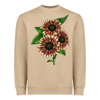 Mushroom strawberry blonde sunflower Heavyweight Sweatshirt - LillyAllenDesigns