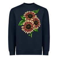 Navy strawberry blonde sunflower Heavyweight Sweatshirt - LillyAllenDesigns