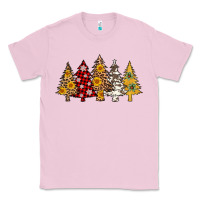 Bubblegum Pink leopard christmas trees Classic Tee - AdoDesignShop