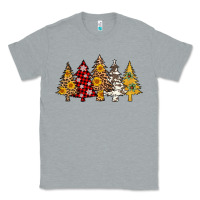 Heather Grey leopard christmas trees Classic Tee - AdoDesignShop