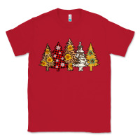 Red leopard christmas trees Classic Tee - AdoDesignShop