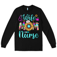 Black wife mom nurse Long Sleeve Tee - JahusDesignShop
