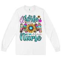 White wife mom nurse Long Sleeve Tee - JahusDesignShop