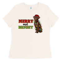 Bone merry and bright labrador Ladies Tee - RanaPortraitStore