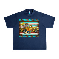 Navy western truck farm animals serape leopard turquoise's Urban Heavy Tee - BarkalooDesign