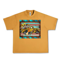 Peanut Butter western truck farm animals serape leopard turquoise's Urban Heavy Tee - BarkalooDesign