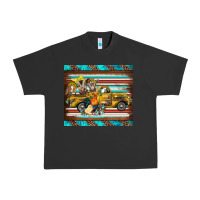 Pigment Black western truck farm animals serape leopard turquoise's Urban Heavy Tee - BarkalooDesign
