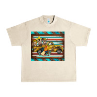 Sandshell western truck farm animals serape leopard turquoise's Urban Heavy Tee - BarkalooDesign