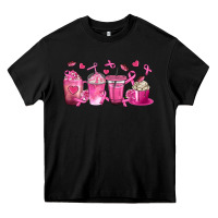 Black Breast Cancer Coffee Cups Heavy Core Tee - texasbilliewilder