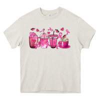 Cream Breast Cancer Coffee Cups Heavy Core Tee - texasbilliewilder
