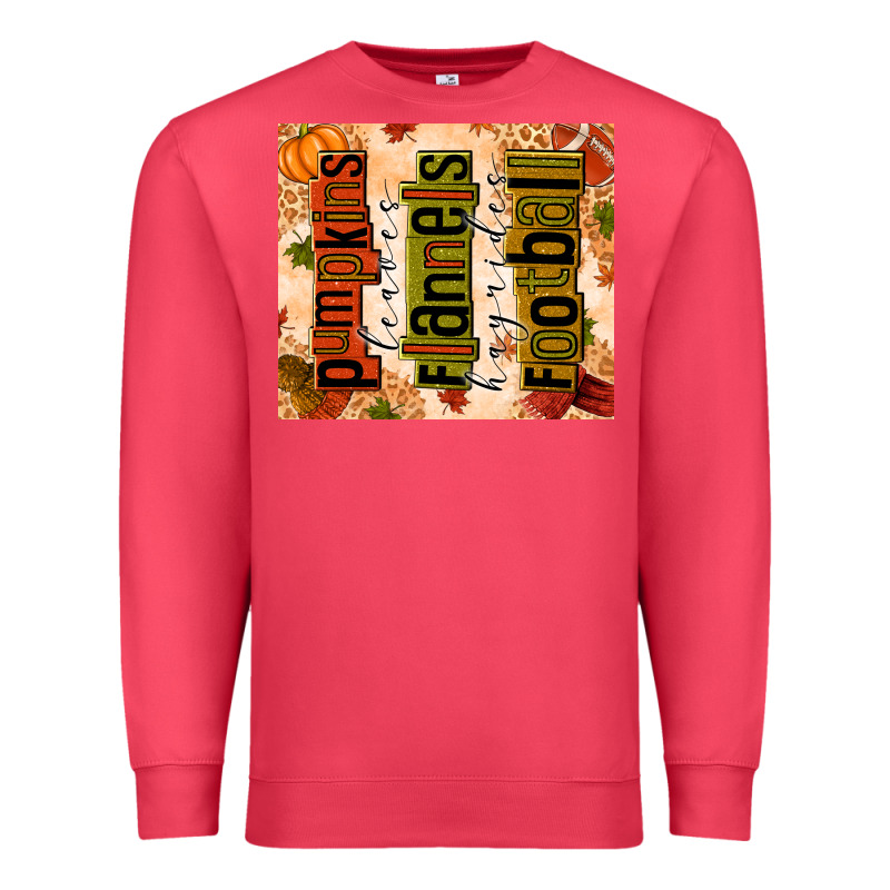 Pumpkins Leaves Flannels Hayrides Football Premium Sweatshirt by texasbilliewilder | Teevron