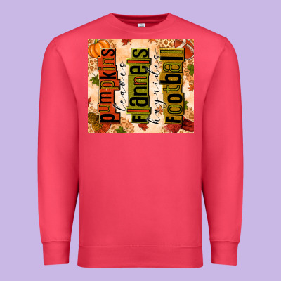 Pumpkins Leaves Flannels Hayrides Football Premium Sweatshirt Designed By Texasbilliewilder