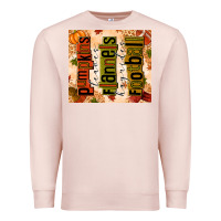 Pale Pink pumpkins leaves flannels hayrides football Premium Sweatshirt - texasbilliewilder